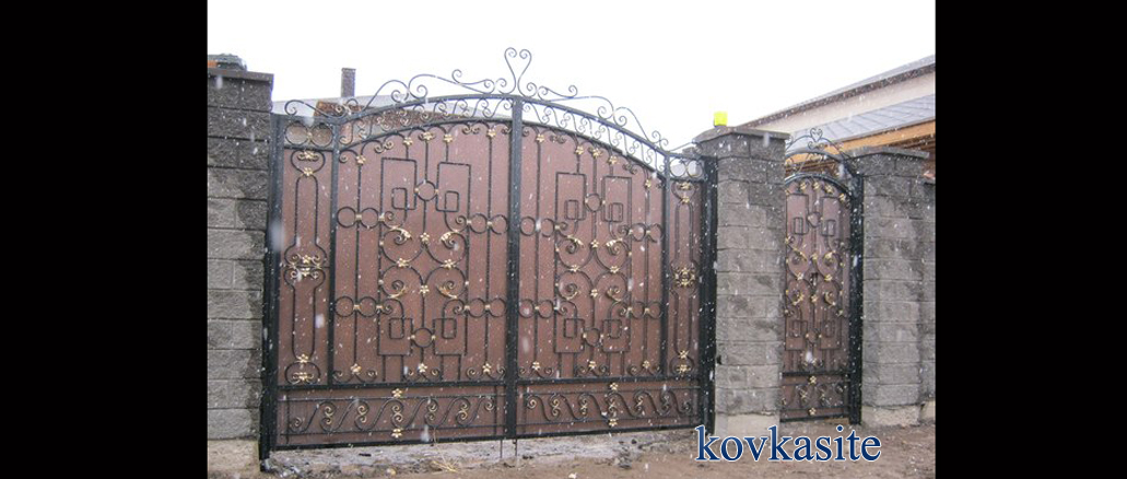распашные откатные ворота в москве №10